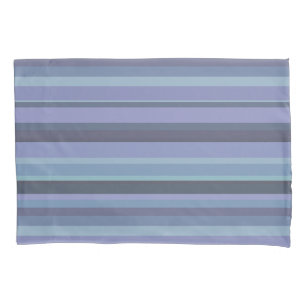 Blue-grey horizontal stripes pillowcase
