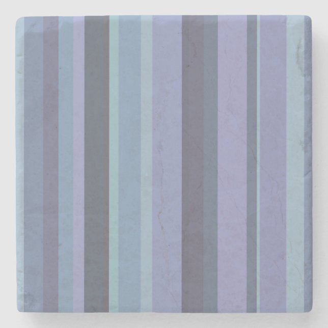 Blue-grey horizontal stripes stone coaster (Front)