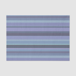 Blue-grey horizontal stripes tissue paper