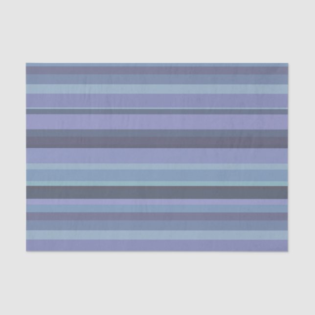 Blue-grey horizontal stripes tissue paper (Front)