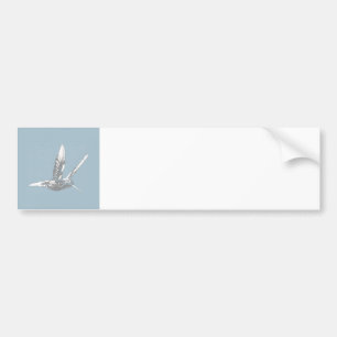 Blue Grey Hummingbird Bumper Sticker