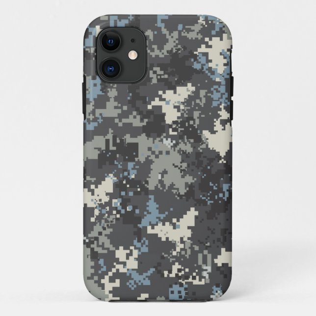 Blue Grey iPhone 5 digital camo case (Back)