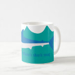 Blue Grey Mako Shark Mug<br><div class="desc">Fantastic shark mug for a special young one.  You can easily personalise it with their name or delete the name for a generic shark mug.
The design is by seriously whimsical artist - dag dart.
www, dagdart.com</div>