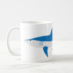 Blue Grey Mako Shark Mug<br><div class="desc">Fantastic shark mug for a special young one. You can easily personalise it with their name or delete the name for a generic shark mug.
The shark was drawn by seriously whimsical artist - dag dart.
www, dagdart.com</div>
