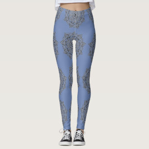 Blue Grey Mandala Women's Leggings