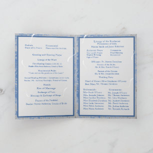 Blue & Grey Marble Nuptial Mass with Photo  Programme