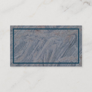 Blue Grey Marble Textured Business Card