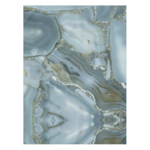 Blue Grey Marble with Gold Vein Tablecloth