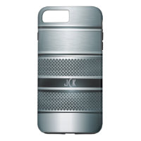 Blue Grey Metallic Design-Monogram