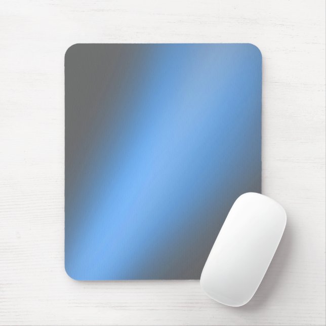 blue Grey  moonlight ombre  Mouse Mat (With Mouse)