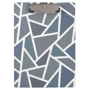Blue-grey mosaic pattern clipboard