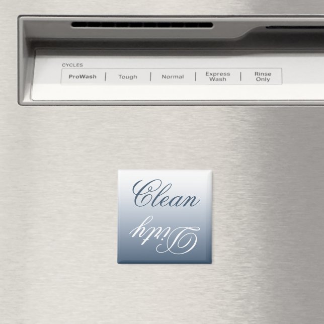 Blue-Grey Ombre Dishwasher Clean/Dirty Magnet (In Situ (Dishwasher))
