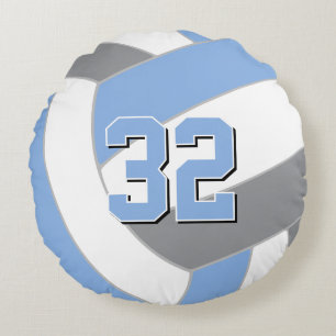 blue grey or ANY team colours kids volleyball Round Cushion