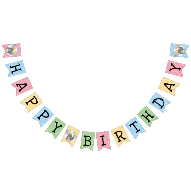 Blue Grey Persian Cat Longhair Birthday Party Bunting (All)