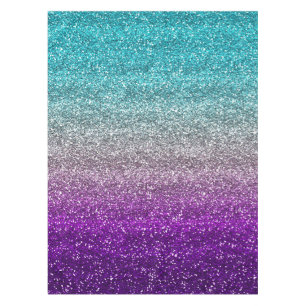 Blue, Grey & Purple Gradient Glitter Tablecloth