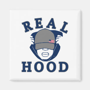 blue grey REAL HOOD GUY IN HOODIE Magnet