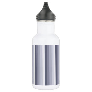 Blue grey shadow stripes 532 ml water bottle