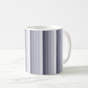 Blue grey shadow stripes coffee mug