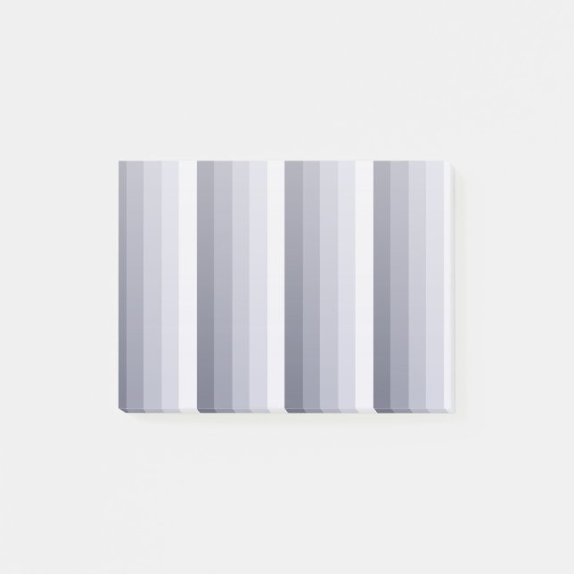 Blue grey shadow stripes post-it notes (Front)