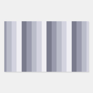 Blue grey shadow stripes rectangular sticker