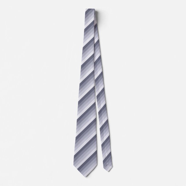 Blue grey shadow stripes tie (Front)