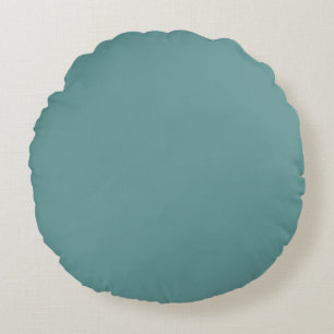 Blue Grey solid plain colour Round Cushion