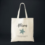 Blue Grey Starfish Bridesmaid Tote Bag for Wedding<br><div class="desc">Fill this lovely bag with the accessories your girls need for your bachelorette or wedding weekend!</div>