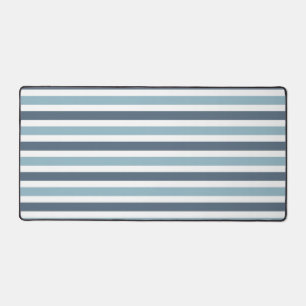Blue-grey Striped Desk Mat