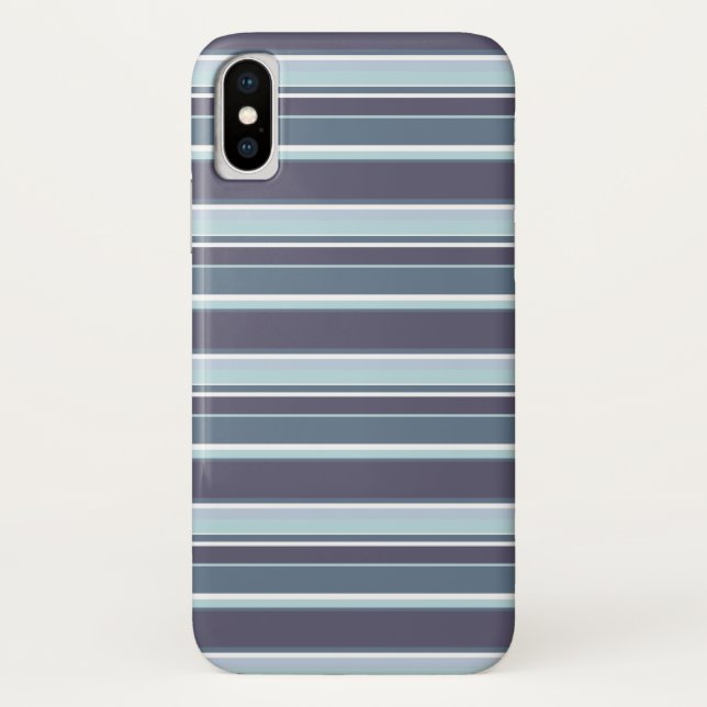 Blue-grey stripes Case-Mate iPhone case (Back)