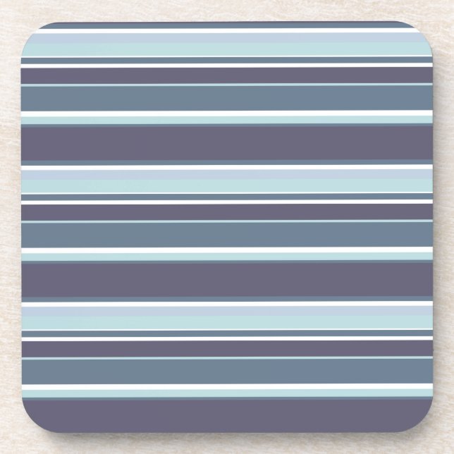 Blue-grey stripes coaster (Front)