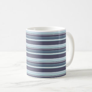 Blue-grey stripes coffee mug