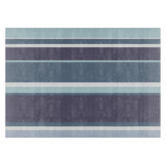Blue-grey stripes cutting board (Front)