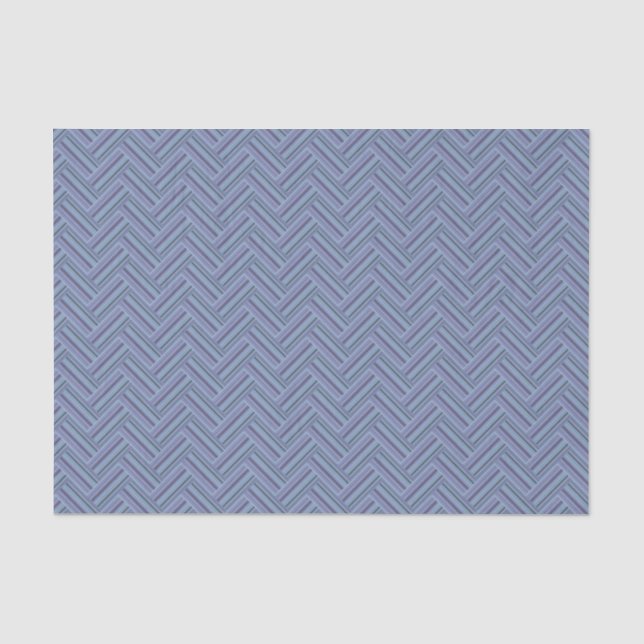 Blue-grey stripes double weave pattern tissue paper (Front)