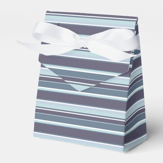 Blue-grey stripes favour box (Front Side)