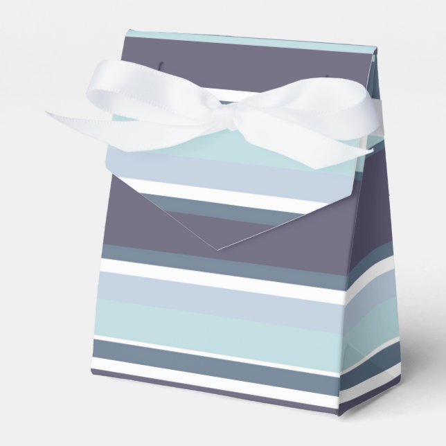 Blue-grey stripes favour box (Front Side)