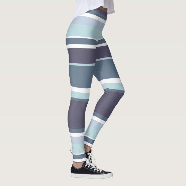 Blue-grey stripes leggings (Right)
