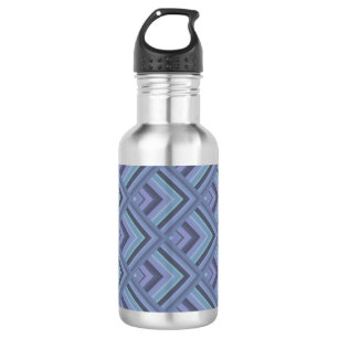 Blue-grey stripes scale pattern 532 ml water bottle