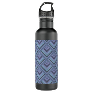 Blue-grey stripes scale pattern 710 ml water bottle