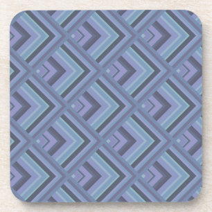Blue-grey stripes scale pattern coaster