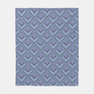 Blue-grey stripes scale pattern fleece blanket
