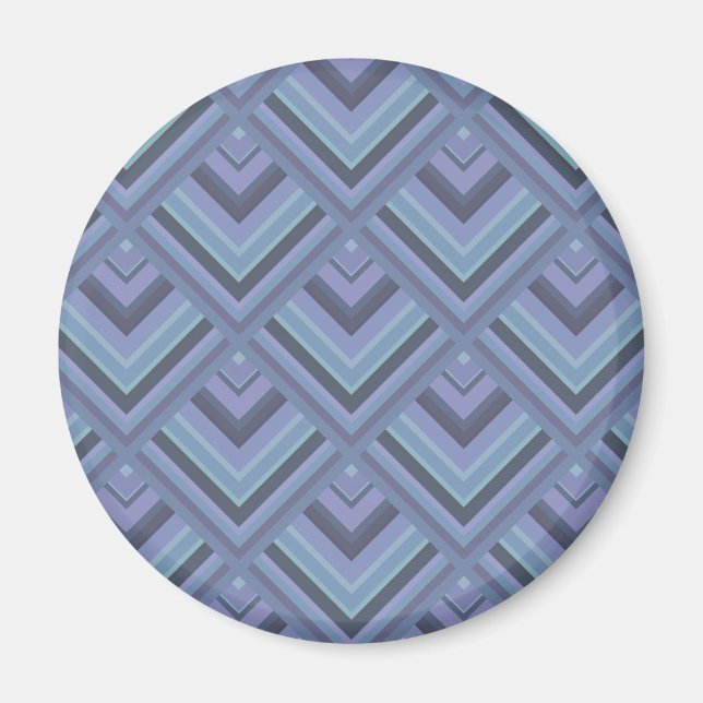 Blue-grey stripes scale pattern magnet (Front)