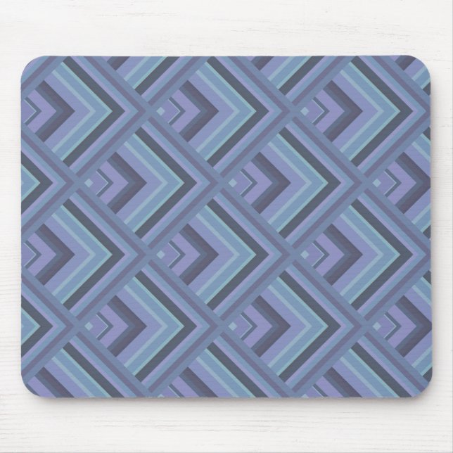 Blue-grey stripes scale pattern mouse mat (Front)