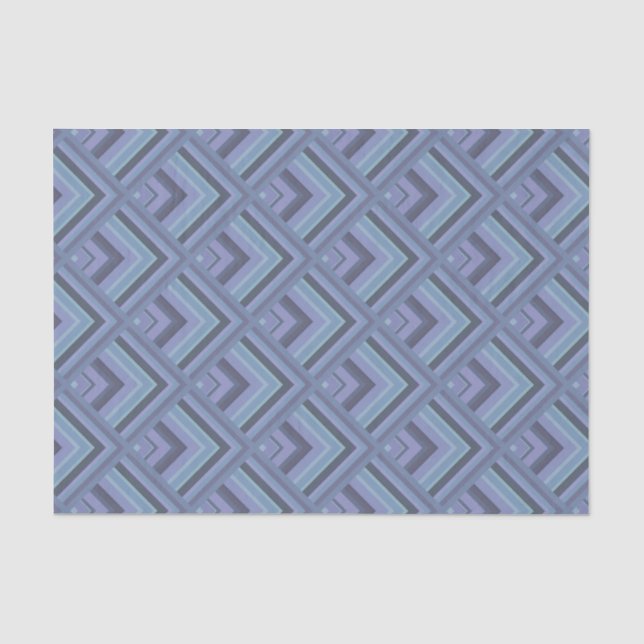 Blue-grey stripes scale pattern tissue paper (Front)