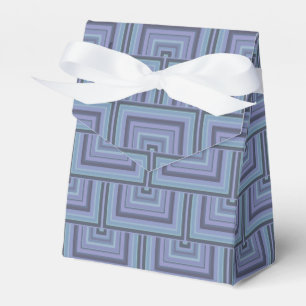 Blue-grey stripes square scales pattern favour box