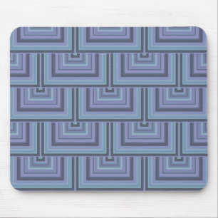 Blue-grey stripes square scales pattern mouse mat