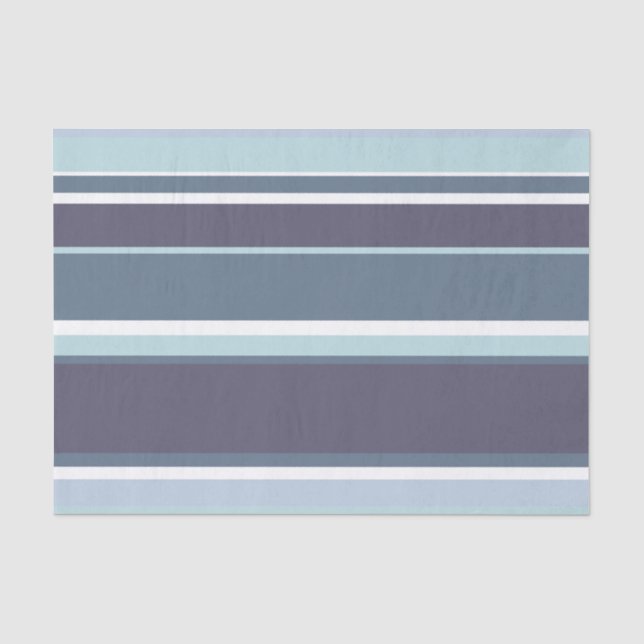 Blue-grey stripes tissue paper (Front)
