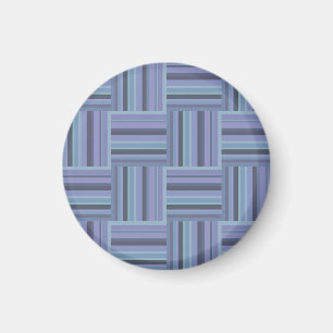 Blue-grey stripes weave pattern magnet