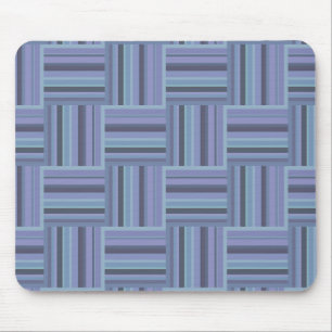 Blue-grey stripes weave pattern mouse mat