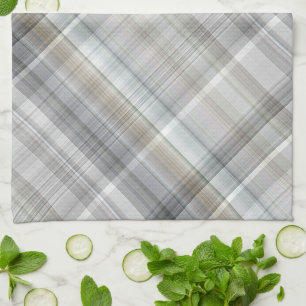 Blue/Grey/Tan Plaid Tea Towel