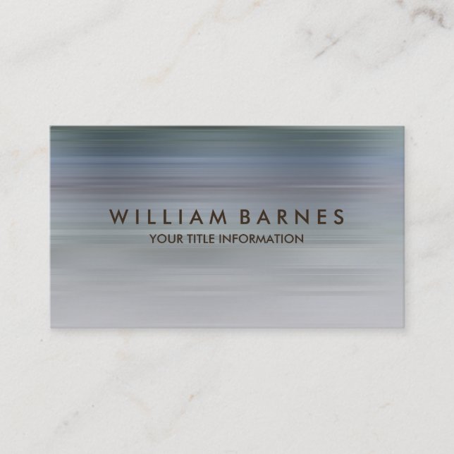 Blue Grey Teal Stripe Business Card (Front)